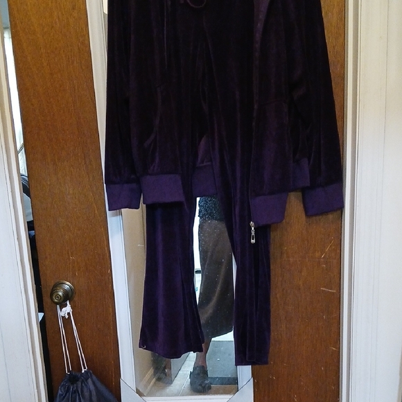 Women's Purple Velour Jacket - Picture 2 of 3